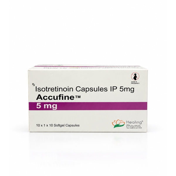 (Date 2028) Accufine 5mg – Viên Isotretinoin liều thấp điều trị mụn trứng cá nặng