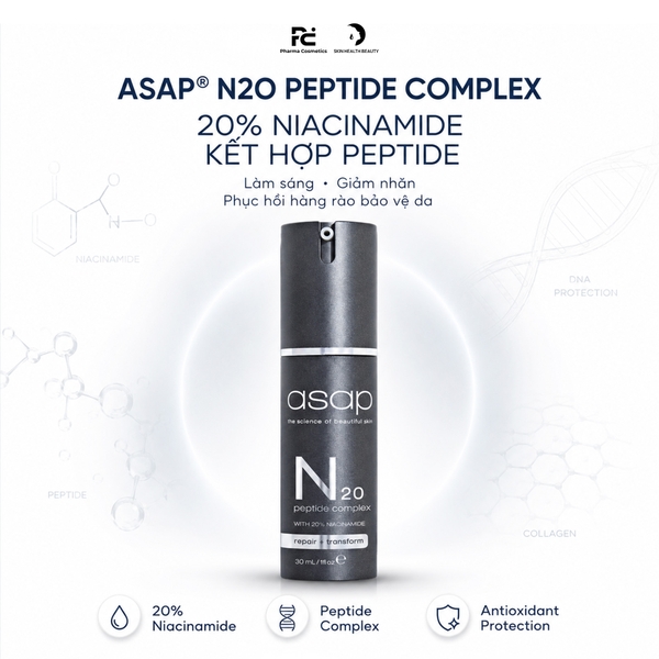 ASAP N20 PEPTIDE COMPLEX: Tinh Chất Phục Hồi, Giảm Nếp Nhăn & Tăng Cường Độ Đàn Hồi