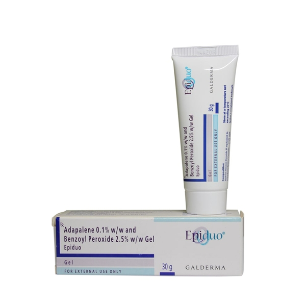 Epiduo ADAPALENE-0.1%W/W+BENZOYL PEROXIDE-2.5%W/W gel: Giải Pháp Hỗ Trợ Cải Thiện Mụn Trứng Cá, Mụn Đầu Đen Và Viêm Da Chuyên Sâu