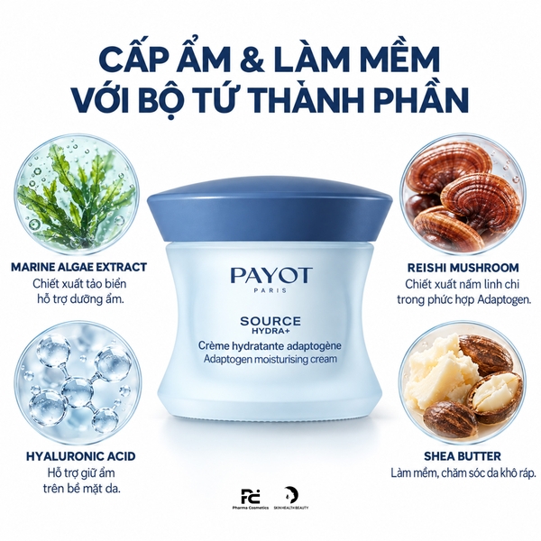 PAYOT CRÈME HYDRATANTE ADAPTOGÈNE ADAPTOGEN MOISTURISING CREAM / KEM DƯỠNG CẤP ẨM VÀ BẢO VỆ DA