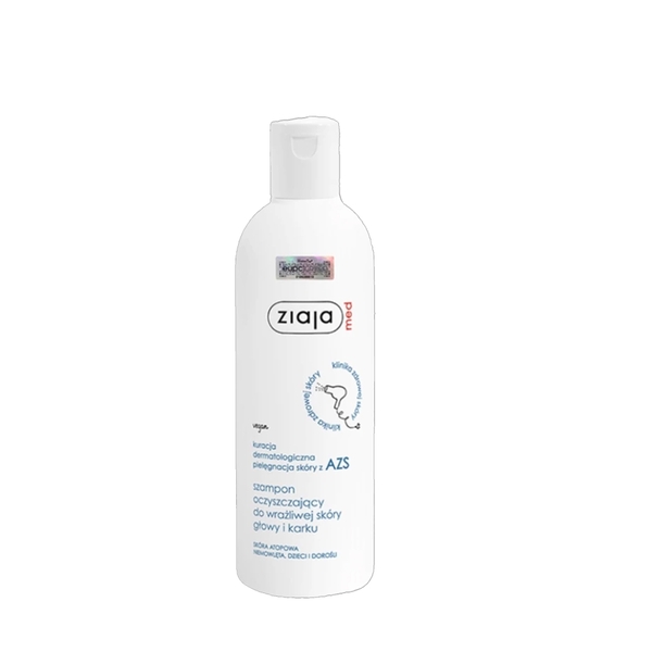 Ziaja Med Kuracja Dermatologiczna Pielegnacja skory z AZS Szampon Oczyszczajacy Do Wrazliwej Skory Glowy i Karku 300ml – Dầu Gội Làm Sạch & Làm Dịu Da Đầu, Vùng Gáy Cho Da Viêm Cơ Địa