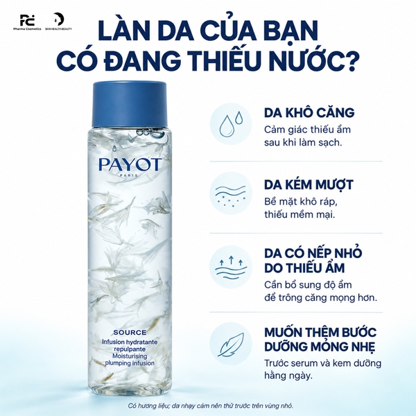 Payot Moisturising Plumping Infusion – Nước Dưỡng Hỗ Trợ Cấp Ẩm, Làm Mịn Và Tăng Độ Đàn Hồi Cho Da