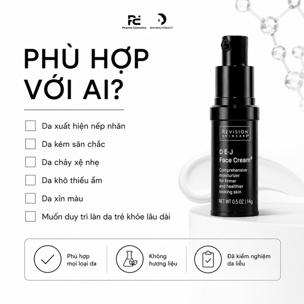 REVISION D·E·J Face Cream® – Kem Dưỡng Nâng Cơ, Làm Mờ Nếp Nhăn Và Tăng Cường Độ Đàn Hồi Cho Làn Da Tươi Trẻ