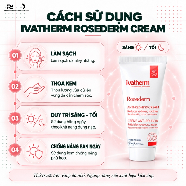 IVATHERM ROSEDERM CREAM: Kem Dưỡng Làm Dịu & Giảm Mẩn Đỏ Cho Da Nhạy Cảm