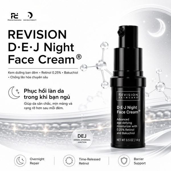 REVISION D·E·J Night Face Cream® – Kem Dưỡng Ban Đêm Chống Lão Hoá Chuyên Sâu Giúp Da Mịn Màng, Săn Chắc 