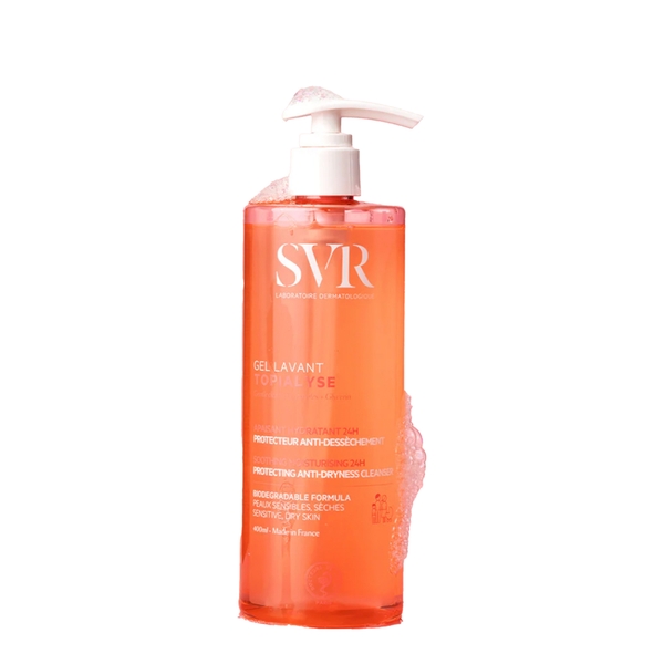 SVR Topialyse Gel Lavant: Gel Rửa Mặt Và Tắm Gội Dịu Nhẹ Cho Da Khô, Nhạy Cảm