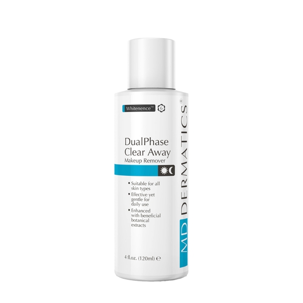 MD Dermatics DualPhase Clear Away: Nước Tẩy Trang Hai Pha Loại Bỏ Lớp Trang Điểm Kháng Nước & Trẻ Hóa Vùng Mắt
