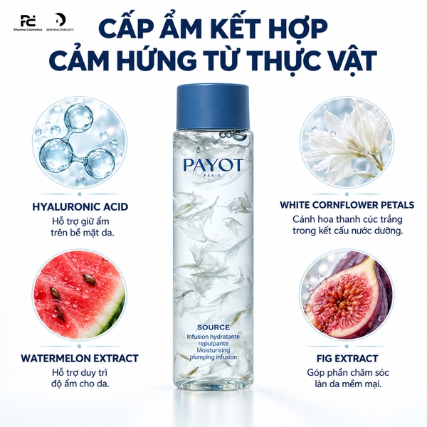 Payot Moisturising Plumping Infusion – Nước Dưỡng Hỗ Trợ Cấp Ẩm, Làm Mịn Và Tăng Độ Đàn Hồi Cho Da