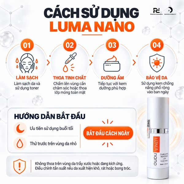 Luma Nano Dark Spot Remover With Gold Nano 20ml – Tinh chất hỗ trợ giảm nám và đốm nâu