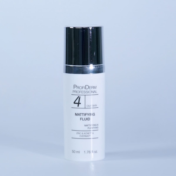 Profiderm Professional Mattifying Fluid: Sữa Dưỡng Cân Bằng Dầu, Kháng Viêm & Chống Đường Hóa Da