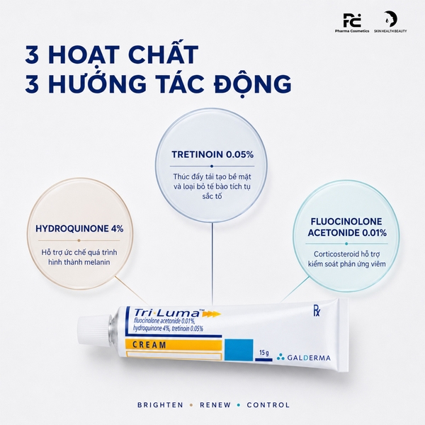 Galderma Tri-Luma Cream (15g) – Kem Trị Nám Chuyên Sâu, Làm Đều Màu Da
