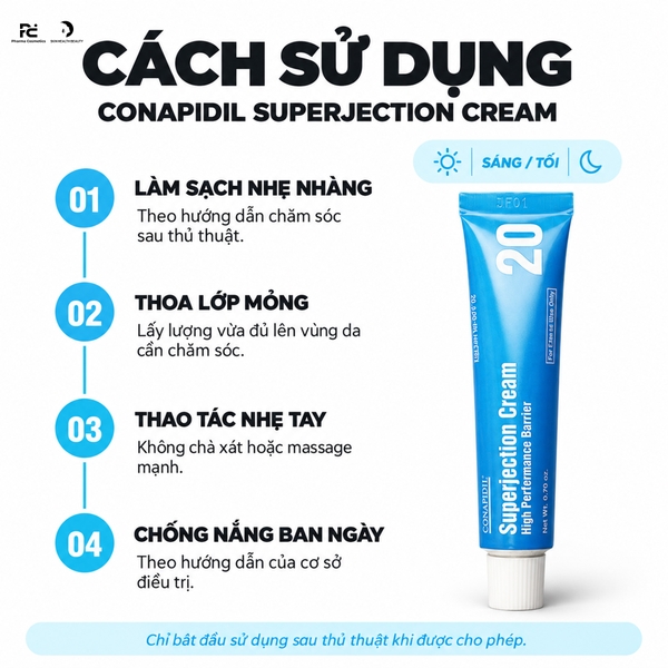 Conapidil Superjection Cream 20g – Kem dưỡng hỗ trợ phục hồi và hạn chế thâm sau liệu trình