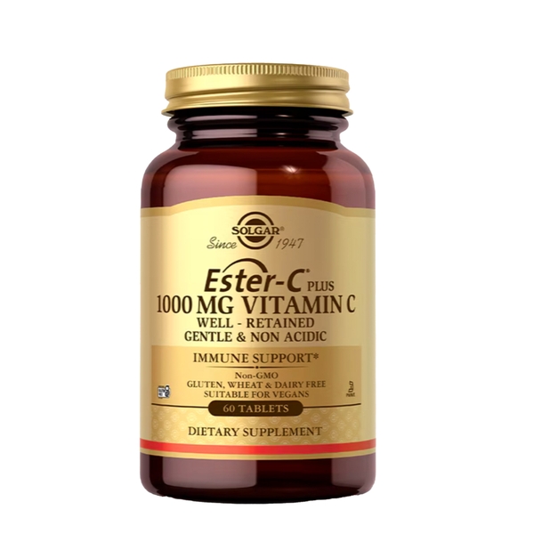 Solgar Ester-C® Plus 1000 mg Vitamin C Tablets: Vitamin C Thế Hệ Mới Hỗ Trợ Miễn Dịch Suốt 24 Giờ