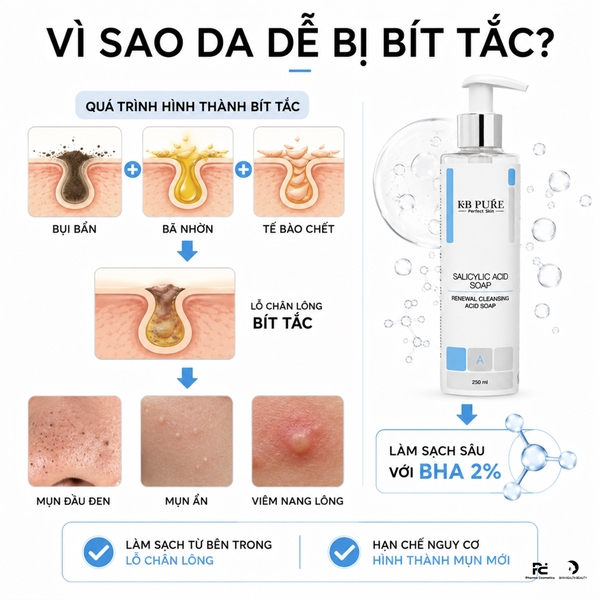 KB PURE SALICYLIC SOAP GEL: TẨY TẾ BÀO CHẾT BHA DẠNG RỬA TRÔI