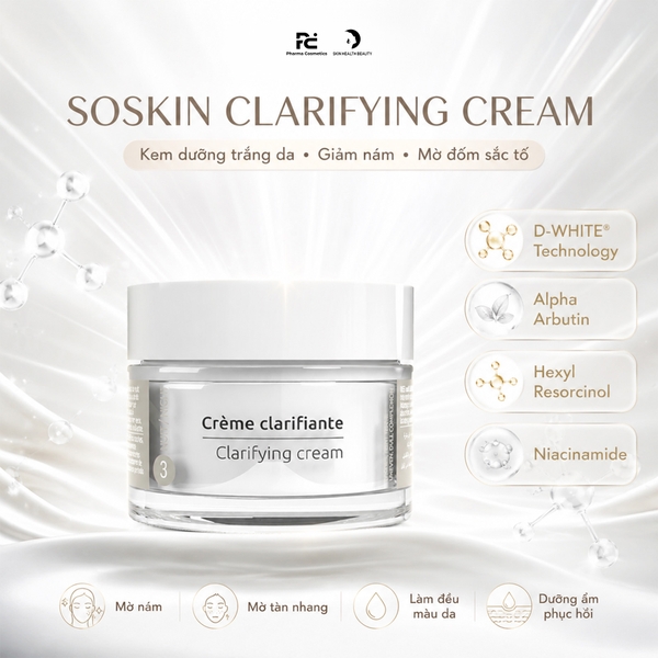 Soskin Clarifying Cream (50ml) Kem Dưỡng Trắng Da, Trị Nám