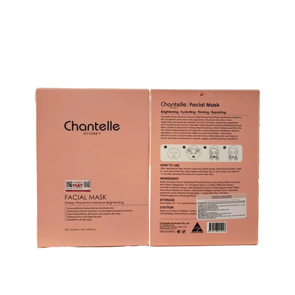 Chantelle Hydraglow Mask – Mặt Nạ Nhau Thai Cừu Phục Hồi & Trẻ Hóa Da Cấp Độ Tế Bào