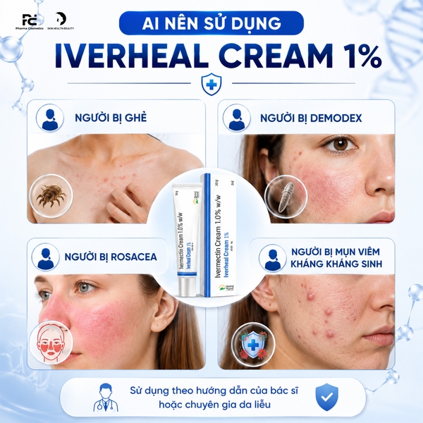 (2028) Iverheal Cream 1%: Giải Pháp Kháng Ký Sinh Trùng, Điều Trị Trứng Cá Đỏ & Mụn Trứng Cá Chuyên Sâu