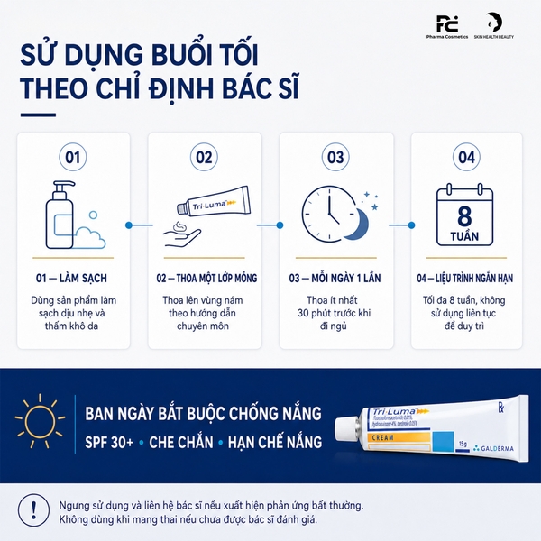 Galderma Tri-Luma Cream (15g) – Kem Trị Nám Chuyên Sâu, Làm Đều Màu Da