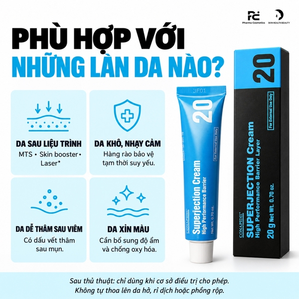 Conapidil Superjection Cream 20g – Kem dưỡng hỗ trợ phục hồi và hạn chế thâm sau liệu trình