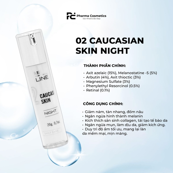 MELINE 02 CAUCASIAN SKIN DAY/NIGHT / BỘ ĐÔI TRỊ NÁM NGÀY/ĐÊM, SÁNG DA, TRẺ HÓA VÀ CĂNG BÓNG