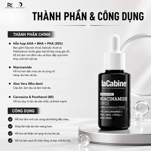 LaCabine Niacinamide [Pro] Peeling – Tinh Chất Peel Da Đánh Bay Thâm Nám, Tái Tạo Làn Da Rạng Rỡ
