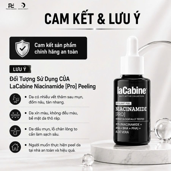 LaCabine Niacinamide [Pro] Peeling – Tinh Chất Peel Da Đánh Bay Thâm Nám, Tái Tạo Làn Da Rạng Rỡ