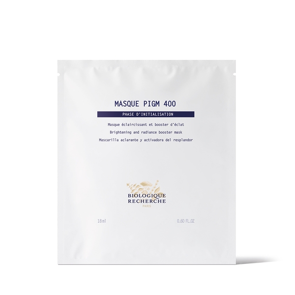 BIOLOGIQUE RECHERCHE MASQUE PIGM 400 / MẶT NẠ VÀNG ĐÁNH THỨC LÀN DA SÁNG BỪNG RẠNG RỠ ( 1 miếng)