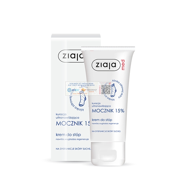 Ziaja Med Mocznik 15% – Kem Đặc Trị Nứt Nẻ Gót Chân, Dày Sừng & Vảy Cá Chuyên Sâu