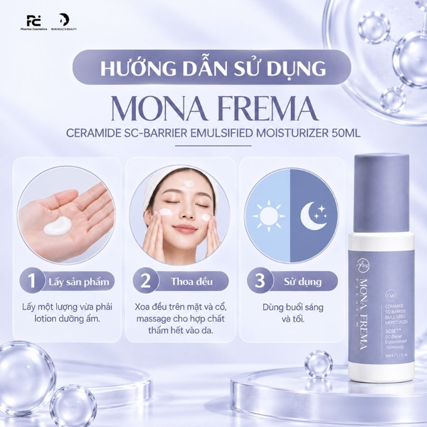 MONA FREMA CMS Ceramide SC-Barrier Emulsified Moisturizer 50ml – Kem dưỡng Ceramide cấp ẩm và hỗ trợ hàng rào bảo vệ da