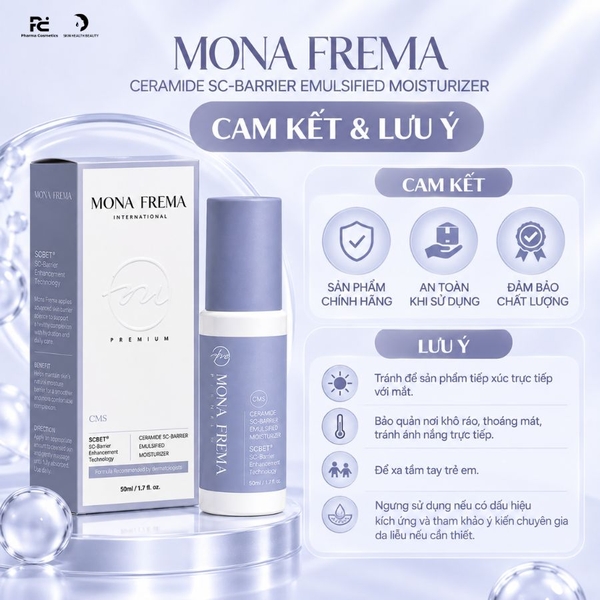 MONA FREMA CMS Ceramide SC-Barrier Emulsified Moisturizer 50ml – Kem dưỡng Ceramide cấp ẩm và hỗ trợ hàng rào bảo vệ da