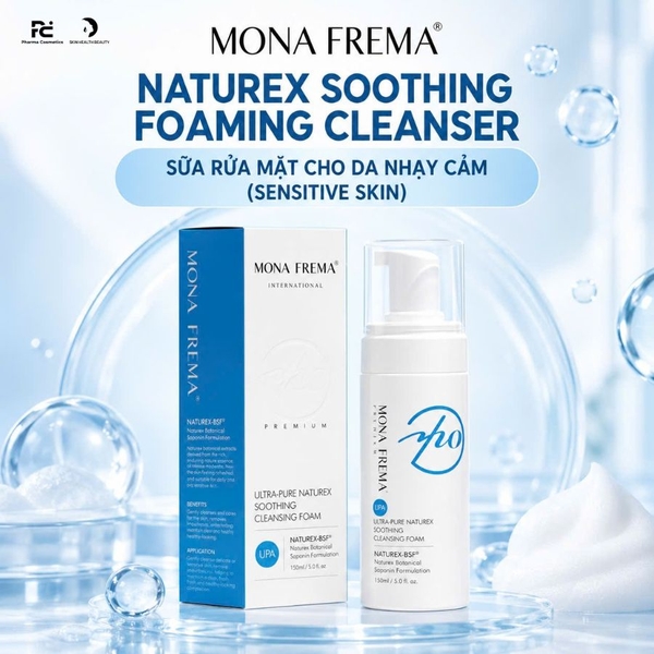 MONA FREMA NATUREX SOOTHING FOAMING CLEANSER / SỮA RỬA MẶT CHO DA NHẠY CẢM ( SENSITIVE SKIN)