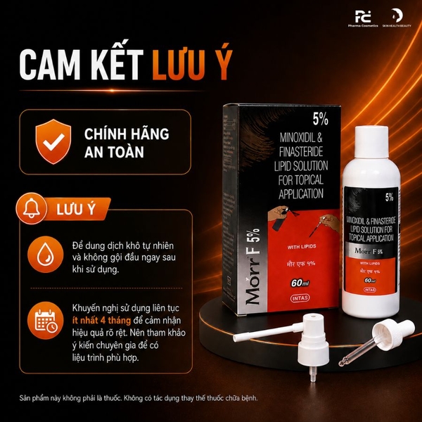 MORR F 5% BOTTLE OF SOLUTION WITH MINOXIDIL AND FINASTERIDE  / THUỐC XỊT TRỊ MỌC TÓC TRỊ HÓI