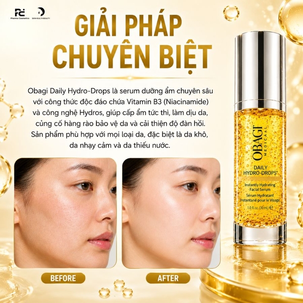 Obagi Daily Hydro-Drops Facial Serum: "Cứu tinh" cho làn da thiếu ẩm và nhạy cảm 