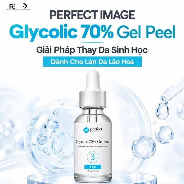 PERFECT IMAGE Glycolic 70% Gel Peel: Giải Pháp Thay Da Sinh Học Chuyên Sâu Cho Lão Hóa Cứng Đầu