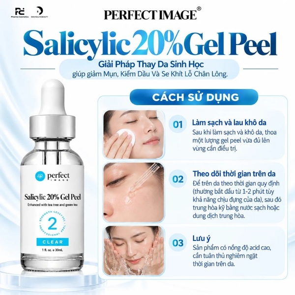 Perfect Image Salicylic 20% Gel Peel: Giải Pháp Thay Da Sinh Học Đặc Trị Mụn, Kiềm Dầu Và Se Khít Lỗ Chân Lông