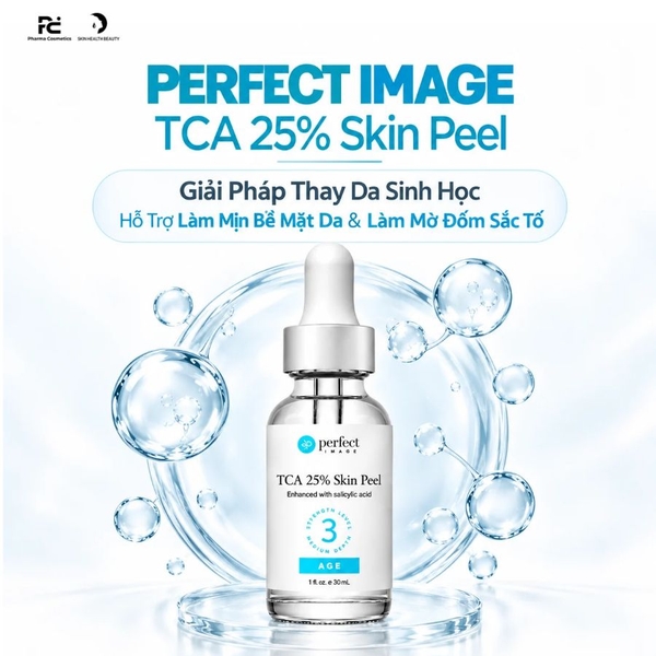 PERFECT IMAGE TCA 25% Skin Peel – Giải Pháp Thay Da Sinh Học Hỗ Trợ Làm Mịn Bề Mặt Da & Làm Mờ Đốm Sắc Tố