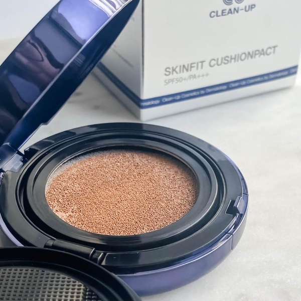 CUSKIN CLEAN-UP SKINFIT CUSHION PACT SPF 50+ PA+++ 15 G + 15 G / PHẤN NƯỚC LÀN DA HOÀN HẢO KHÔNG TÌ VẾT 