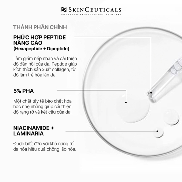 SKINCEUTICALS P-TIOX: Tinh Chất Peptide Tiên Tiến Giúp Cải Thiện & Làm Mờ 9 Loại Nếp Nhăn