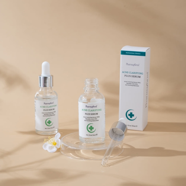 PHARMAFORM ACNE CLARIFYING PLUS SERUM: Tinh Chất Trị Mụn & Chống Lão Hóa Cho Làn Da Trưởng Thành