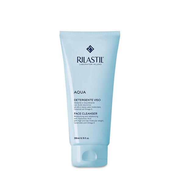 RILASTIL AQUA FACE CLEANSER MOISTURIZING AND REBALANCING: Sữa Rửa Mặt Dưỡng Ẩm & Cân Bằng - Da Sạch Sâu, Mềm Mịn Không Căng Khô