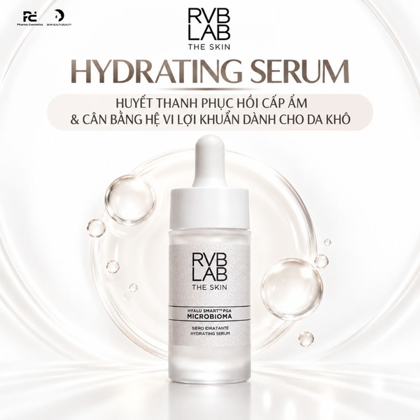 RVB LAB HYDRATING SERUM / HUYẾT THANH PHỤC HỒI CẤP ẨM CHUYÊN SÂU & CÂN BẰNG HỆ VI LỢI KHUẨN DÀNH CHO DA KHÔ