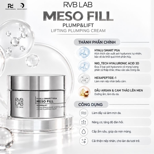 RVB LAB MESO FILL PLUMP&LIFT LIFTING PLUMPING CREAM / KEM LÀM ĐẦY VÀ NÂNG CƠ 