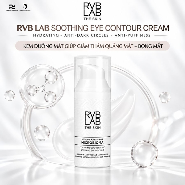 RVB LAB SOOTHING EYE CONTOUR CREAM HYDRATING – ANTI-DARK CIRCLES – ANTI-PUFFINESS / KEM DƯỠNG MẮT ĐIỀU TRỊ THÂM QUẦNG – BỎNG MẮT – CHÂN CHIM