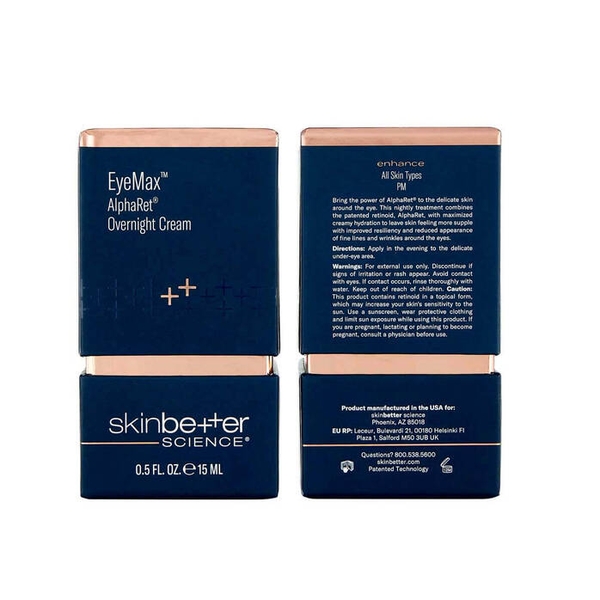SKINBETTER EYEMAX ALPHARET OVERNIGHT CREAM / KEM DƯỠNG GIẢM NẾP NHĂN VÀ THÂM NÁM Ở VÙNG DA QUANH MẮT