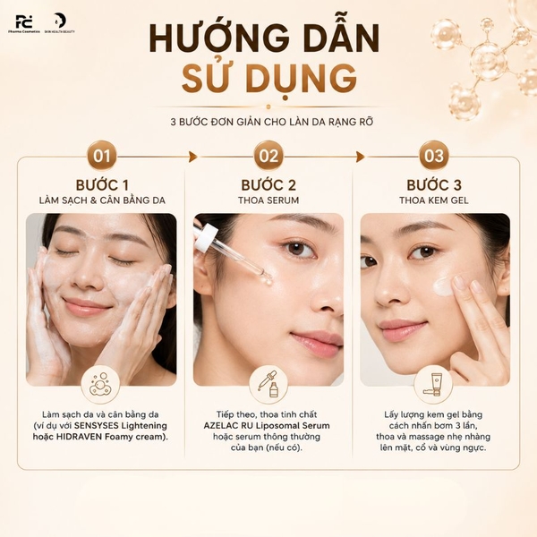 SESDERMA AZELAC RU GEL CREAM: Kem Gel Đặc Trị Nám, Giảm Nhăn & Trẻ Hóa Da Công Nghệ Liposomal