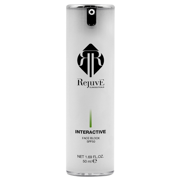 REJUVE INTERACTIVE FACE BLOCK SPF50 (50ML)/ KEM CHỐNG NẮNG GIÚP THÔNG THOÁNG DA, DƯỠNG SÁNG DA SPF50 INTERACTIVE FACE BLOCK SPF50 (50ML)