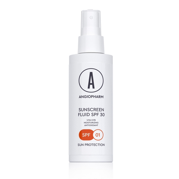 ANGIOPHARM Sunscreen SPF 30 Fluid 100ml – Kem chống nắng dạng sữa mỏng nhẹ, bảo vệ phổ rộng