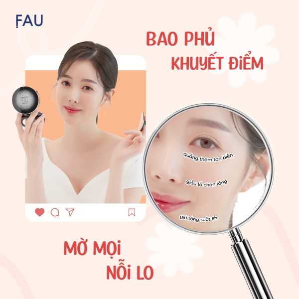 FAU Star Cushion SPF 50/PA+++ – Phấn Nước Trang Điểm Che Phủ Hoàn Hảo, Dưỡng Ẩm Và Bảo Vệ Da