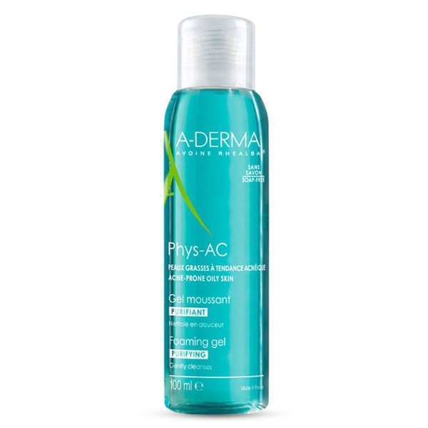 A-DERMA PHYS-AC FOAMING GEL PURIFYING / GEL RỬA MĂT CHO DA NHỜN MỤN