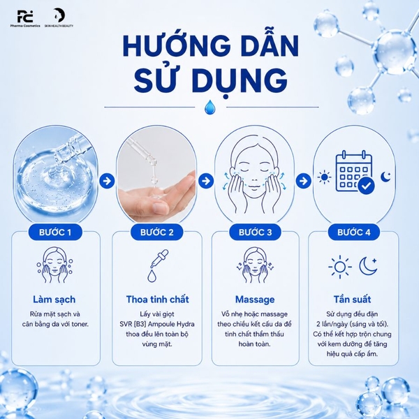 SVR [B3] Ampoule Hydra: Tinh Chất Phục Hồi, Cấp Ẩm Và Chống Lão Hóa Chuyên Sâu